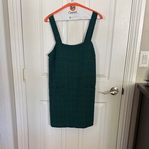 Abercrombie & Fitch Dark Green Textured Mini Dress